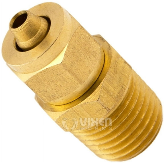 Vixen Horns 1/4" NPT (Male) Compression Fitting for 3/8" OD tubes for Train/Air Horn Tanks VXA7714