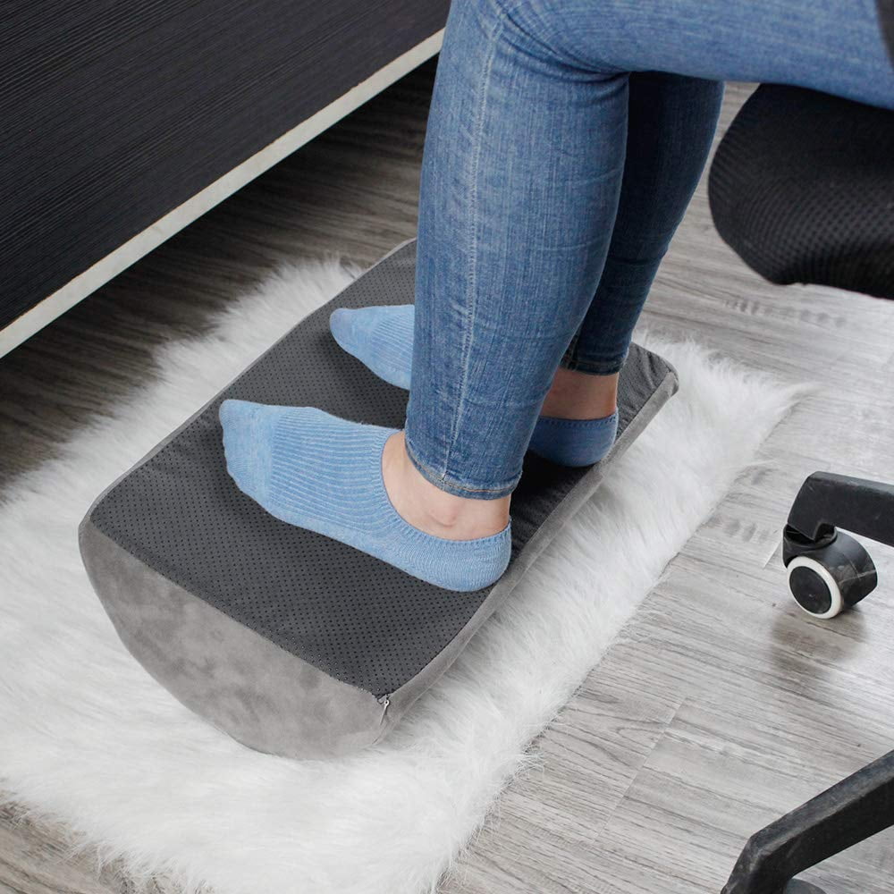 Gwolken Ergonomic Foot Rest Under Desk with Non-Slip Surface, High Rebound  Foam Footstool Footrest Ottoman Half-Cylinder Relieve Pain for Office