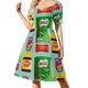 thumbnail image 2 of Vestido de fiesta de manga corta con aperitivos australianos para mujer, vestido de vendaje., 2 of 7