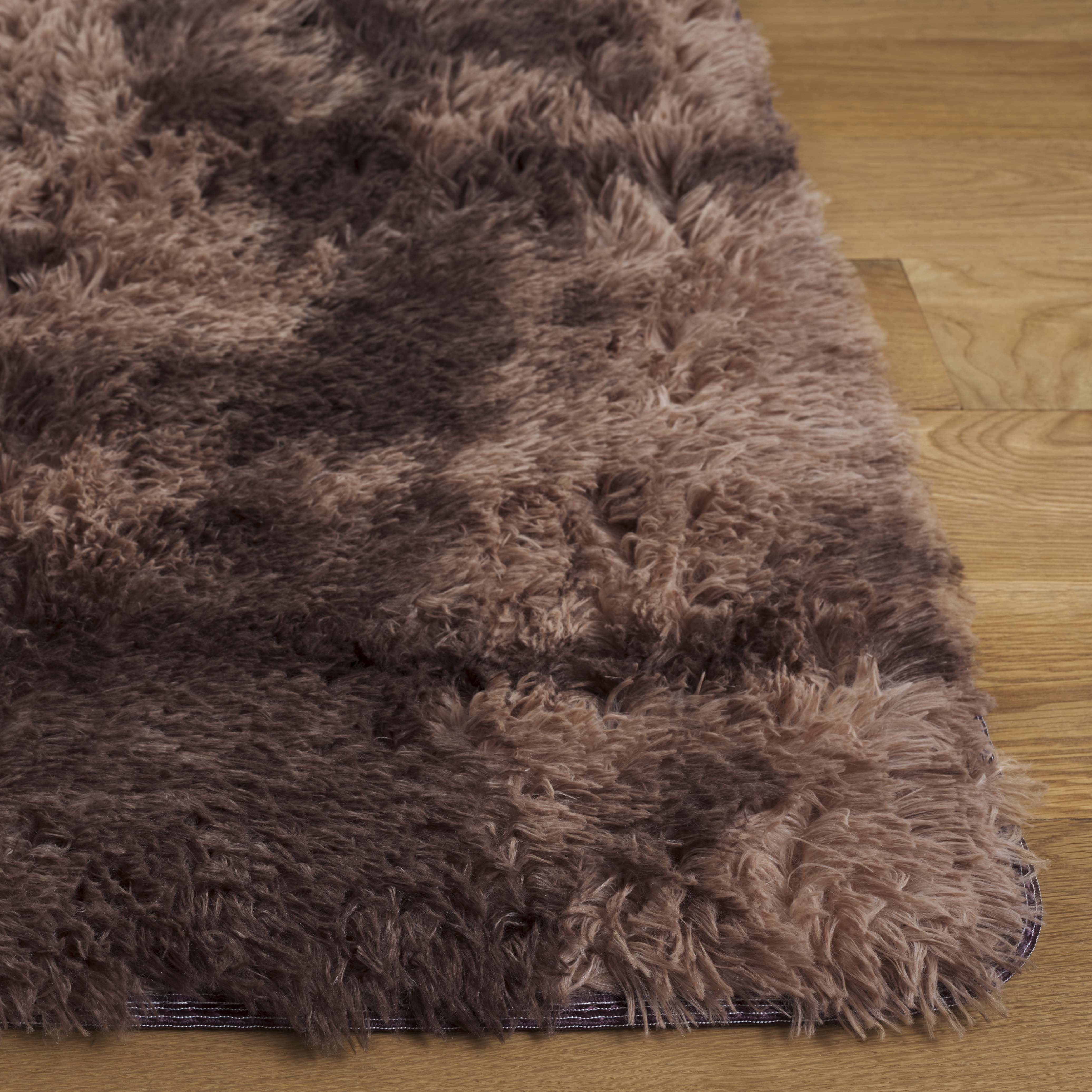 SAFAVIEH Rainbow Jaki Abstract Shag Area Rug, Brown, 6' x 9'