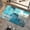 Blue Ocean, variant on Bath Mat Rug,Dark Blue Gold marbleNon Slip Quick Dry Super Absorbent Thin Bathroom Rugs Fit Under Door-Easy to Clean Bathroom Floor Mats-Shower Rug for Shower Sink Bathtub
