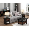 thumbnail image 2 of Pemberly Row Wood 3x2 Bookcase Storage w/Bins in Americano Black/Medium Brown, 2 of 6