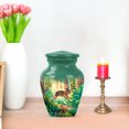 thumbnail image 7 of JAGASY Rabbit Urn for Ashes Adult Male, Green Small Urns for Human Ashes Keepsake, Forest Trees & Sunlight Decorative Urns for Sister, Memorial Urn for Brother, (3 Inch), 7 of 7