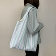 thumbnail image 6 of LHNFT Lightweight Shoulder Bag for Women Striped, Canvas Tote Bags Large Capacity Handbag Travel Beach Vacation Purse, 6 of 9