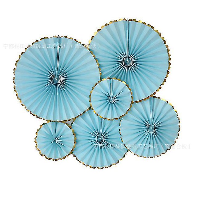 Tire de la flor Flor de papel hecha a mano Decoración tridimensional para fiestas Boda 6 piezas
