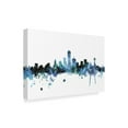 thumbnail image 2 of Trademark Fine Art 'Dallas Texas Blue Teal Skyline' Canvas Art by Michael Tompsett, 2 of 3