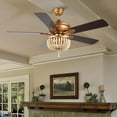 thumbnail image 5 of JONATHAN Y Erin 52" 3-Light Rustic Farmhouse Iron/Wood Bead Mobile-App/Remote-Controlled LED Ceiling Fan, Antique Gold Painting/Light Brown, 5 of 10