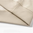 thumbnail image 3 of Men's Thermal Shirt Long Sleeve Button Stand Collar Solid Pullover Top with Pocket Beige 4XL, 3 of 7