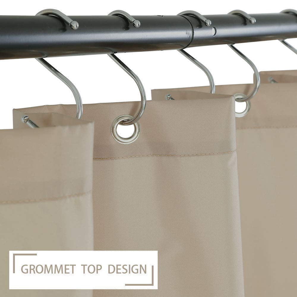 DSstyles Hotel Quality 100% Waterproof Fabric Shower Curtain Liner with Magnets for Bathroom