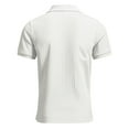 thumbnail image 4 of hoksml Men's Summer Lightweight Polos Solid Color Collared Pullover Shirt Casual Loose Button Collar Elasticated Cuffs Comfortable Breathable T Shirt Top, 4 of 5