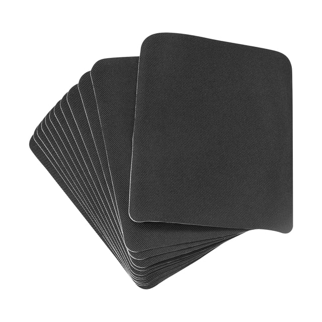 Parches termoadhesivos de tela Unique Bargains Negro 4.9'x3.7' Paquete de 12