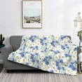 thumbnail image 2 of Yiaed Daisies Flowers Print Blanket Throw Blanket Soft Cozy Flannel Blanket for Home Bed Sofa Couch Chair-50"x40", 2 of 6