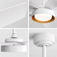thumbnail image 2 of 42-inch White Ceiling fan with Light & Remote Color Changing Reverse Airflow Ceiling Fan, 2 of 7
