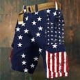 thumbnail image 2 of DIOAZUD Men's Patriotic Cargo Shorts American Flag Print Multi Pockets Lightweight Casual Outdoor Wear, 2 of 7