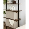 thumbnail image 6 of Storage Bins, Shelves Baskets for Organizing, Large Fabric Closet Organizers with Handles, Metal Frame, Natural Color, 2-Pack, 6 of 16