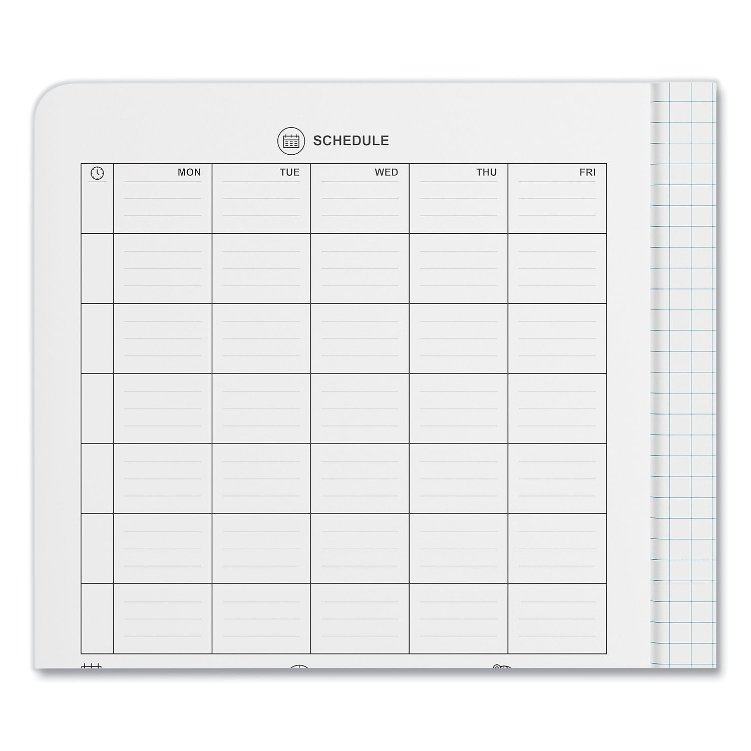 Universal Quadrille Rule Composition Notebooks, 975in x 75in, Black Marble,100 Sheets, 6 Count