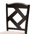 thumbnail image 6 of Baxton Studio Quinlan Modern and Contemporary Sand Fabric Upholstered and Dark Brown Finished Wood 5-Piece Dining Set, 6 of 9