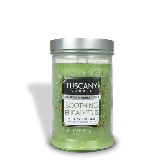 Soothing Eucalyptus Long-Lasting Scented Jar Candle (18 oz)