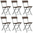 thumbnail image 6 of vidaXL Chair Outdoor Bistro Accent Folding Side Chair Poly Rattan and Steel, 6 of 63
