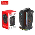 thumbnail image 2 of Station de Recharge Carrée 4-en-1 pour Switch et 2 Manettes Joy-Con, Support de Charge avec Indicateur DEL et Éclairage RVB, Station de Recharge pour Mini Manettes NS2 Gauche Droite, 2 of 5