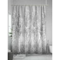 thumbnail image 5 of Shower Curtain Gray Tree Plant Bathroom Curtains with Hooks, Waterproof Fabric Forest Oil Painting Bath Shower Curtains Set for Bathroom Bathtubs Decor 36x72 Inch, 5 of 8