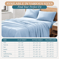 thumbnail image 5 of Casa Platino King Size Bed Sheets Set - Washed Ultra-Soft Microfiber King Bed Sheets - Extra Soft - 4 Piece Set - Bedding Sheets & Pillowcases, King-French Blue, 5 of 9