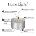 thumbnail image 1 of Velas Tealight HomeLights blancas sin perfume paquete de 100, 1 of 6