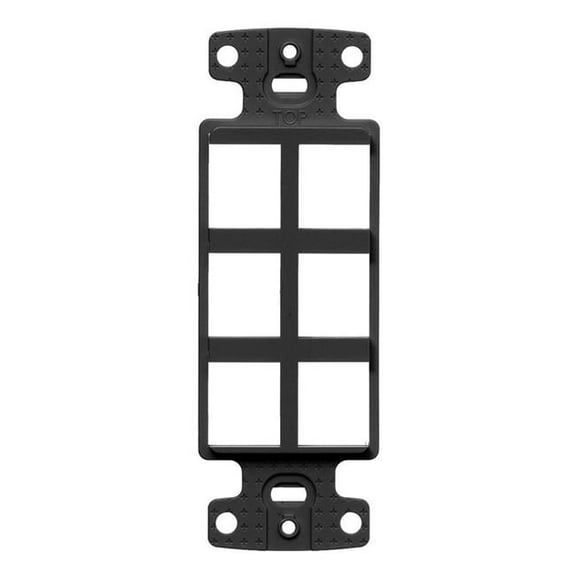 PLATE,DECORATOR KEYSTONE FRAME,6PORT,BK