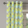 thumbnail image 3 of Ambesonne Ethnic Grommet Curtain, Pastel Folk Style Flower, 50" x 63", Apple Green Aqua Grey, 3 of 6