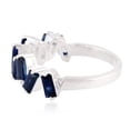 thumbnail image 3 of KIRAN FINE JEWEL Baguette Blue Sapphire Band Ring 925 Silver Wedding Anniversary Engagement Women Gemstone Statement Jewelry Gift For Her, 3 of 5