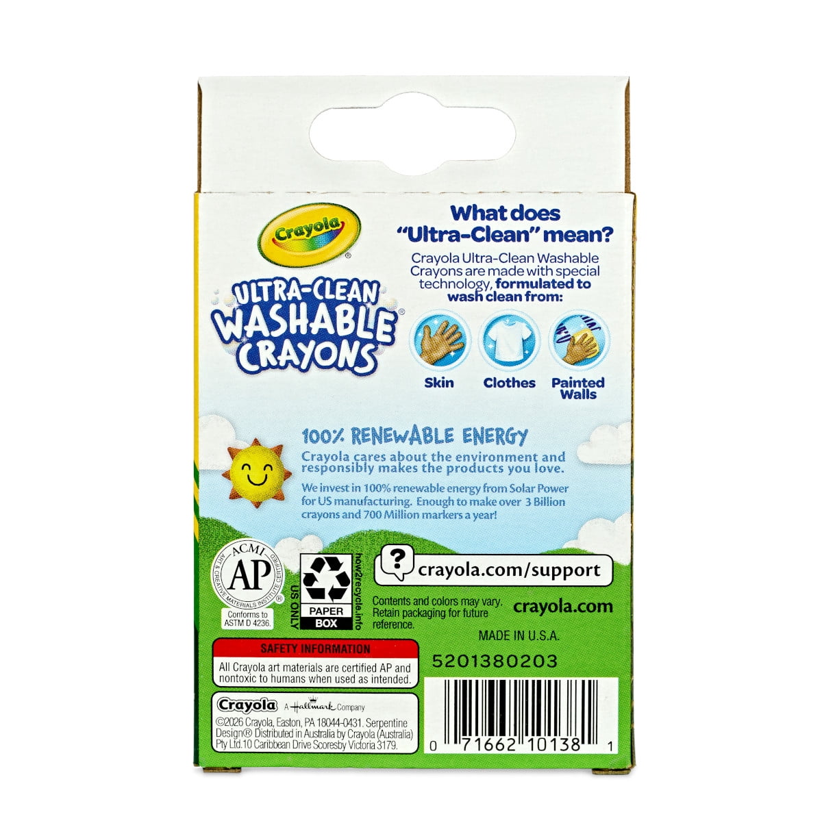 Crayola Ultra-Clean Washable Crayons, 24 Ct, School Supplies for Kids, Art Supplies, Gifts for Kids