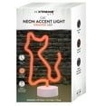 thumbnail image 6 of Xtreme Lit 10" Orange Cat Neon Accent LED Light Table Lamp, 4 Hour Timer, Battery Powered 3 AA Batteries, 6 of 7