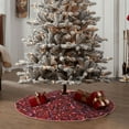 thumbnail image 4 of Sikiie Red Glitter Christmas Tree Skirt, Christmas Tree Decorations, Christmas Decor, Tree Mat Decoration(30-48IN)-36", 4 of 6