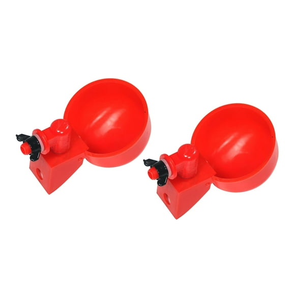 2x Automatic Watering Cups Poultry Drinker Waterer Quail
