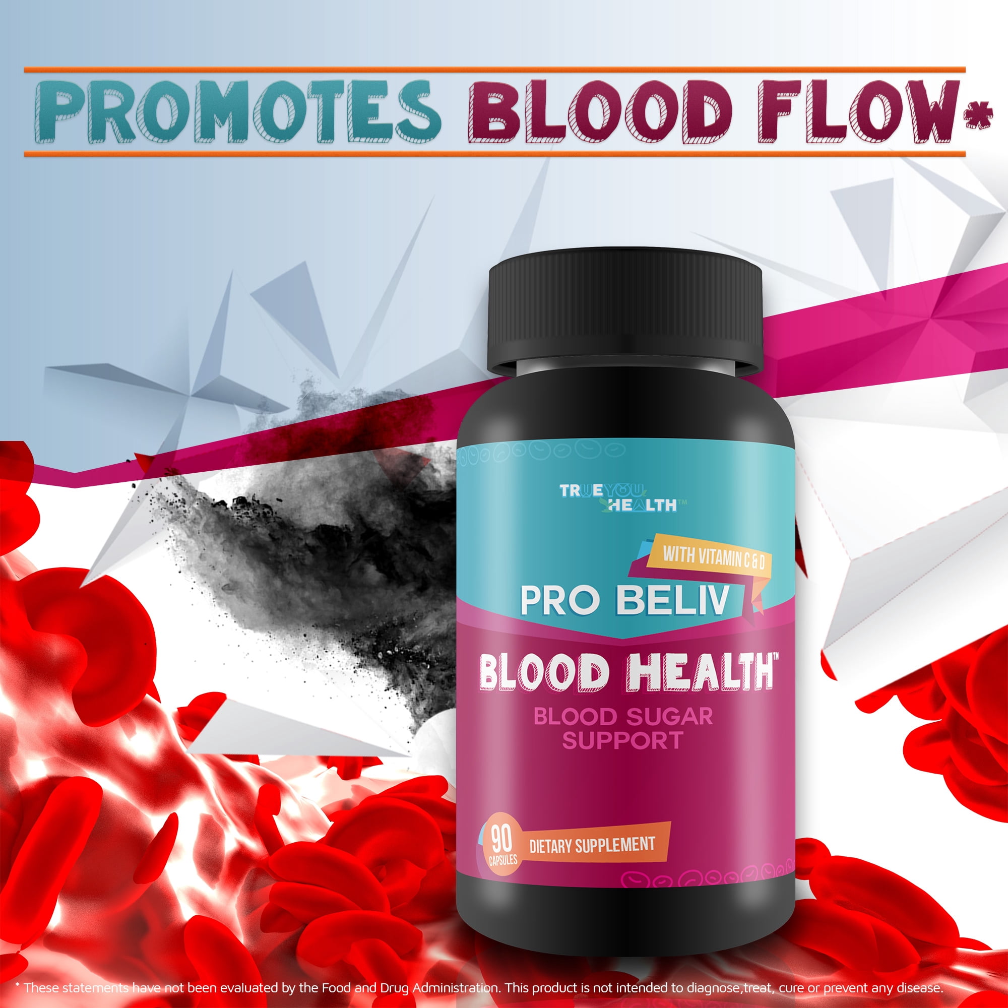 Pro Beliv Blood Health - Blood Sugar Support Supplement - Support Balanced Blood Health & Cardiovascular Health - 20+ Herbs & Vitamins Including Cinnamon, Berberine, & Ginseng
