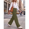 thumbnail image 5 of Airmenty Wide Leg Pants for Women High Waisted Stretchy Work Dress Pants Business Casual Palazzo Pants Dressy Slacks Trousers with Pockets S-2XL, 5 of 8