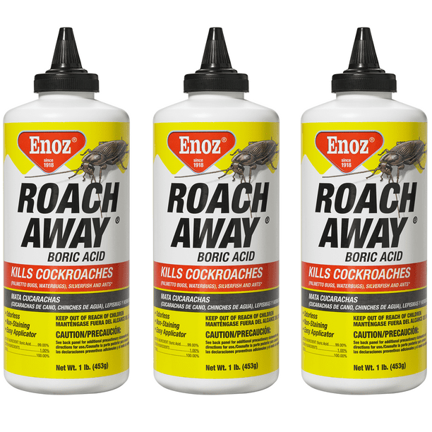 Acide Borique Cafard Pomme De Terre (3 Pack) Enoz Roach Away Boric Acid Powder Cockroach Killer, 1 Lb