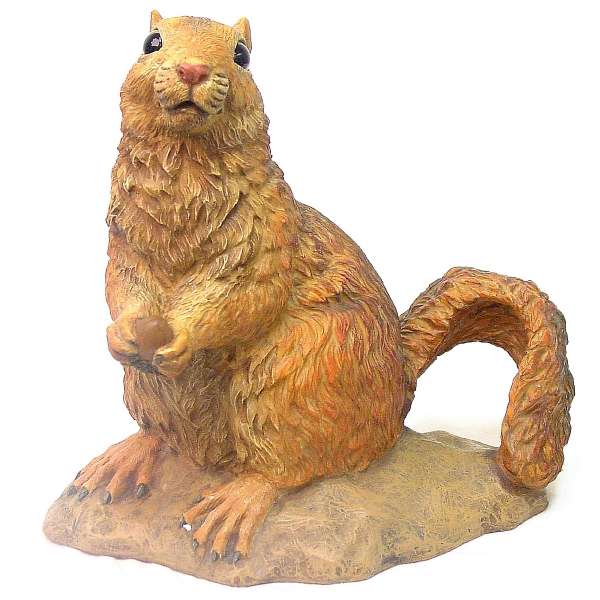 Homestyles 10 in. Red Squirrel Home & Garden Animal Nature Statue