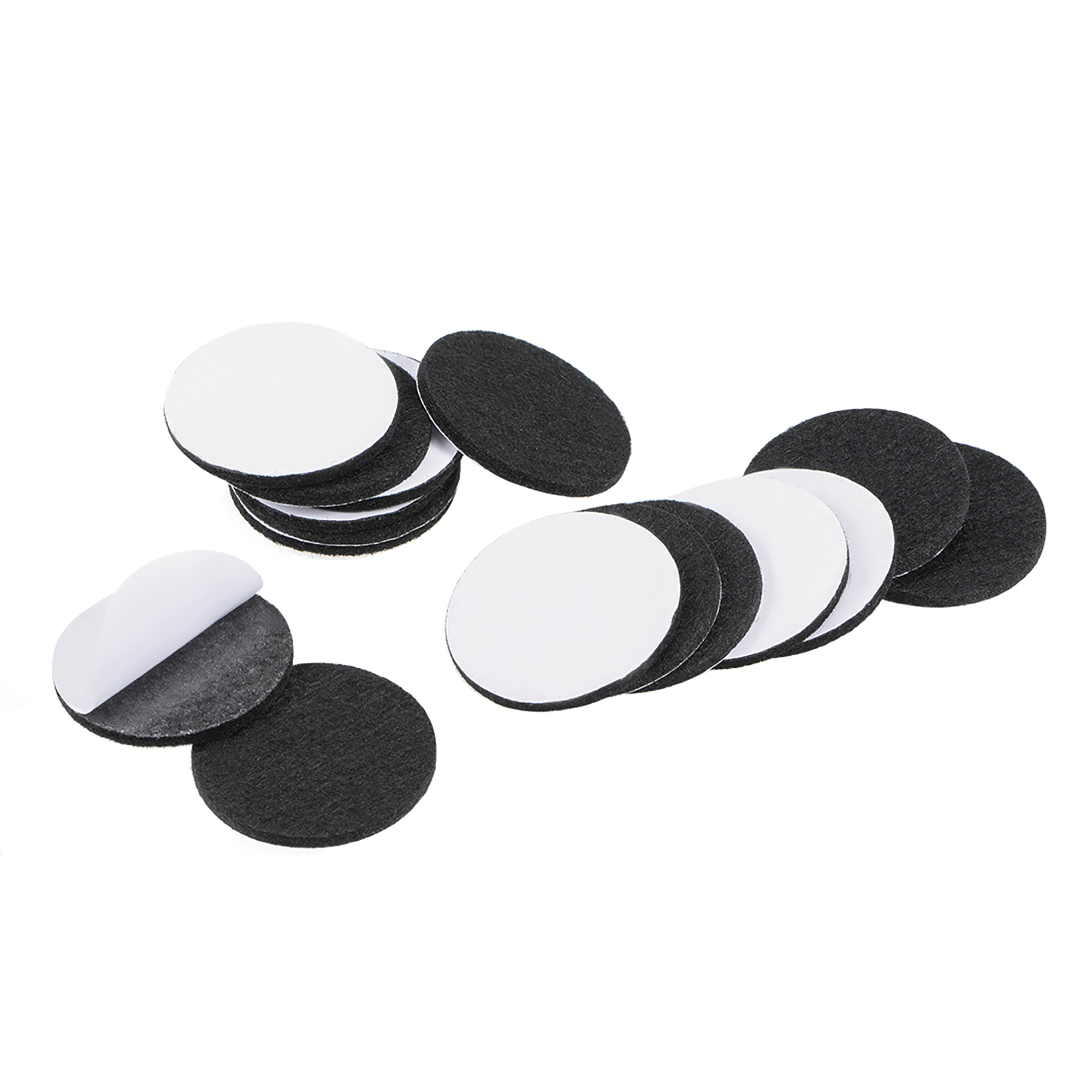Furniture Pads, Adhesive Felt Pads 40mm Diameter 3mm Thick Round Black 28Pcs
