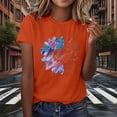 thumbnail image 6 of HOMBOM Tops for Women Tee Shirts Crewneck Graphic Summer Cute Short Sleeve Ladies Blouse Soft, 6 of 6
