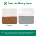 thumbnail image 6 of FurHaven Stone-Embossed Faux Fur Pouf Pet Bed for Dogs and Cats - Gray, Extra Small, 6 of 9