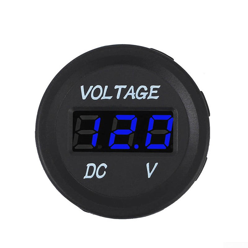 12V 24V Car Marine Motorcycle LED Digital Voltmeter Voltage Meter Battery Gauge 
