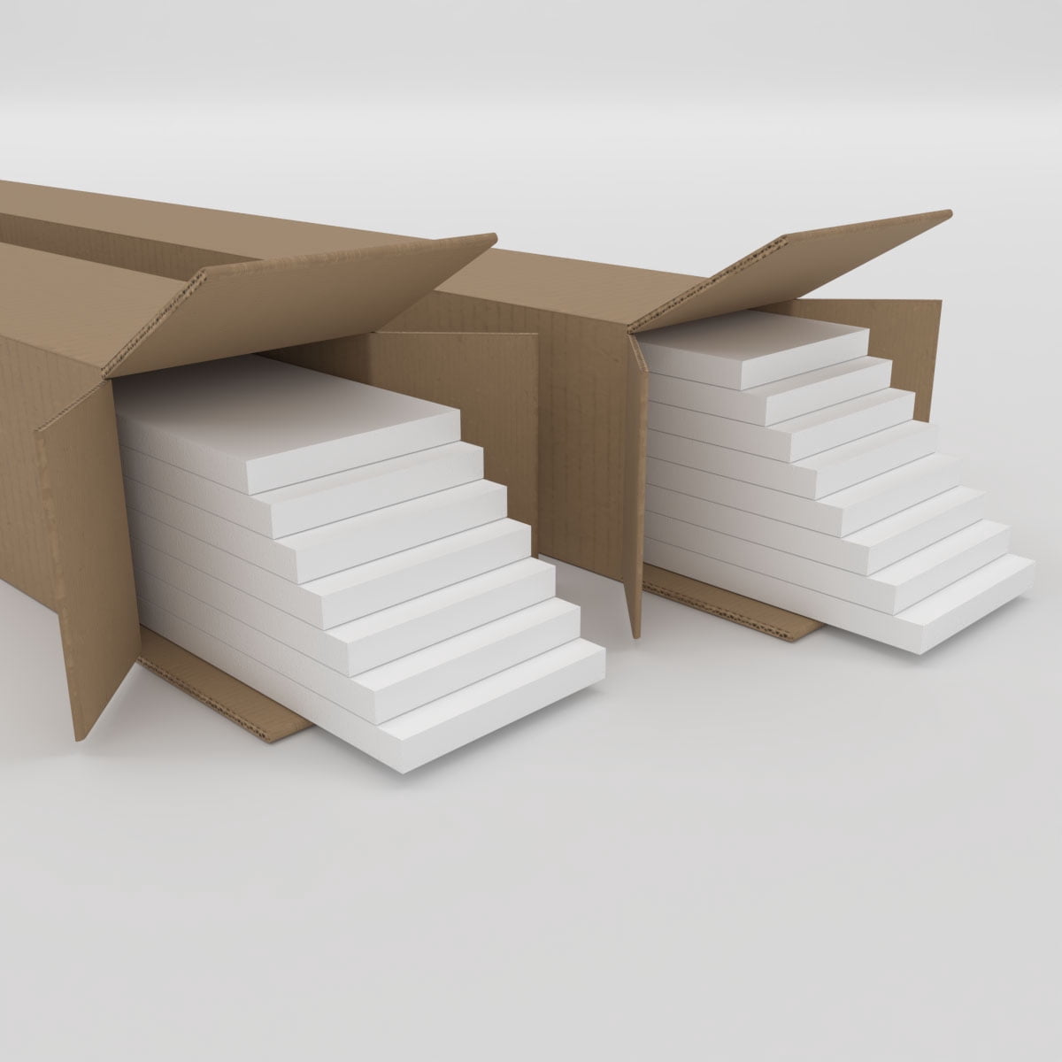 Ekena Millwork 47"H x 3/8"T Adjustable PVC Slat Wall Panel Kit with 3"W Slats, Unfinished (contains 15 Slats)