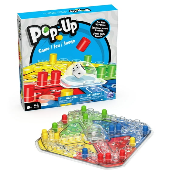 Spin Master Games, Pop-Up Game for Kids Colorful 2-4 Player Popping Board Game for Family Game Night Cool Things Fun Games, for Kids Ages 5 and up