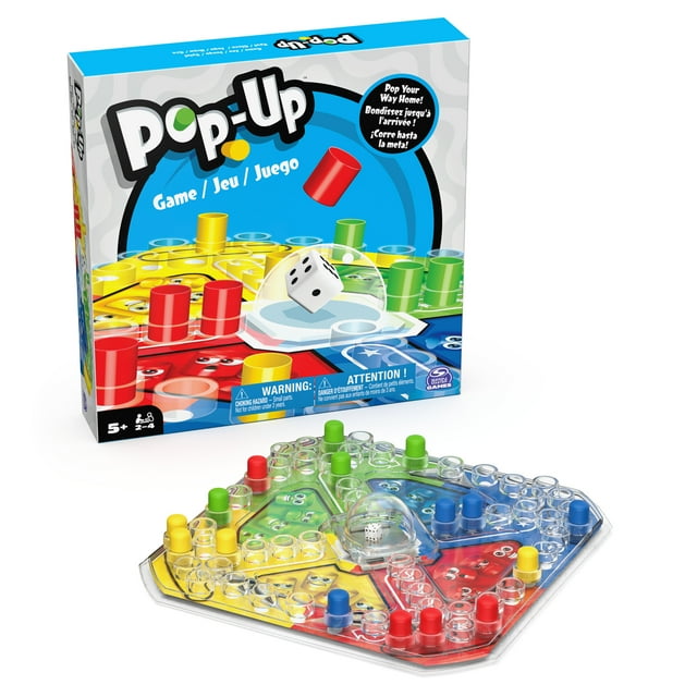 Spin Master Games, Pop-Up Game for Kids Colorful 2-4 Player Popping Board Game for Family Game Night Cool Things Fun Games, for Kids Ages 5 and up