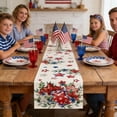 thumbnail image 7 of Huge Memorial Day Savings! Boovnll 4th of July Table Runner, 13x72" Stars Stripe Memorial Day Table Runner, Patriotic Table Runner for Patriotic Party Dining Table Decor, 4th of July Decorations, 7 of 7