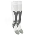 thumbnail image 3 of Calcetines de compresión deportivos transpirables absorción de impacto muscular blanco 1 par de calcetines de compresión atléticos para hombres y mujeres XXL 39-45 YUNYI BRAND  Deportes, 3 of 8
