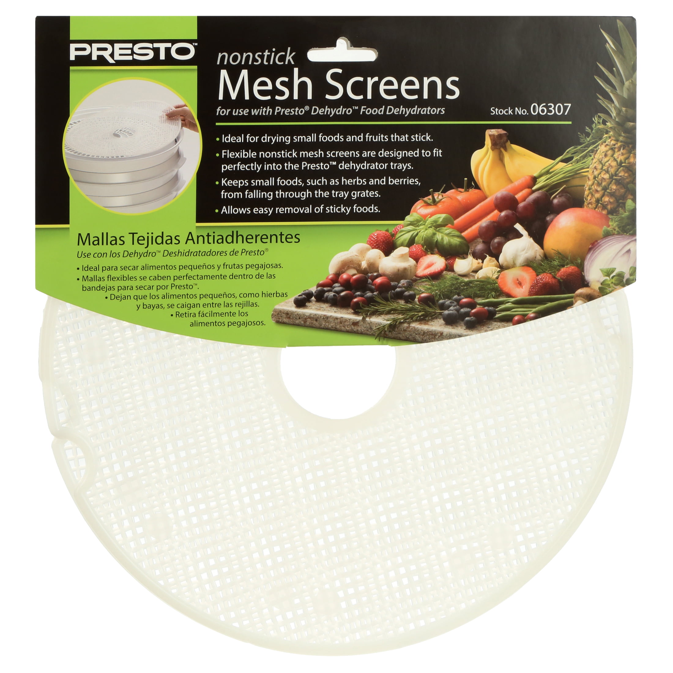 Presto® Dehydro® Digital Electric Food Dehydrator | Square Accessories -  Nonstick Mesh Screens (Set of 2)