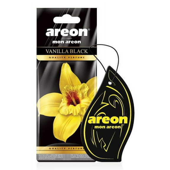 Areon Car Hanging Air Freshener, 12pk, Vanilla Black
