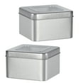thumbnail image 2 of Raindrops 2 Metal Hinged Tin Boxes w/ Lids for Gifts, Candy, Tea Storage, 2 of 6
